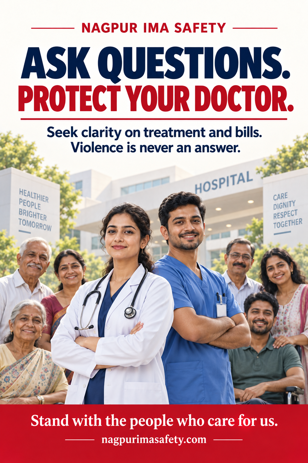 Ask questions. Protect your doctor. Seek clarity on treatment and bills. Violence is never an answer.
