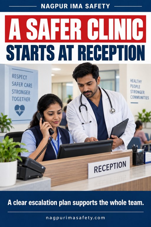 A SAFER CLINIC STARTS AT RECEPTION — A clear escalation plan supports the whole team.